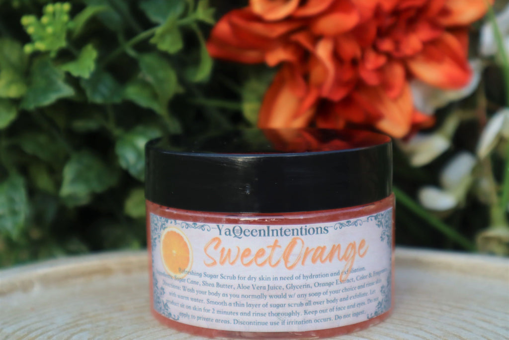 Sweet Orange Sugar Scrub for Exfoliating and Moisturizing Skin