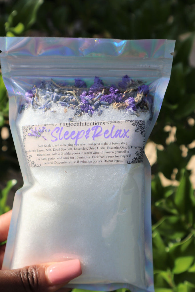 Sleep + Relax Bath Salt for Stress Relief Sore Muscles Better Dreams
