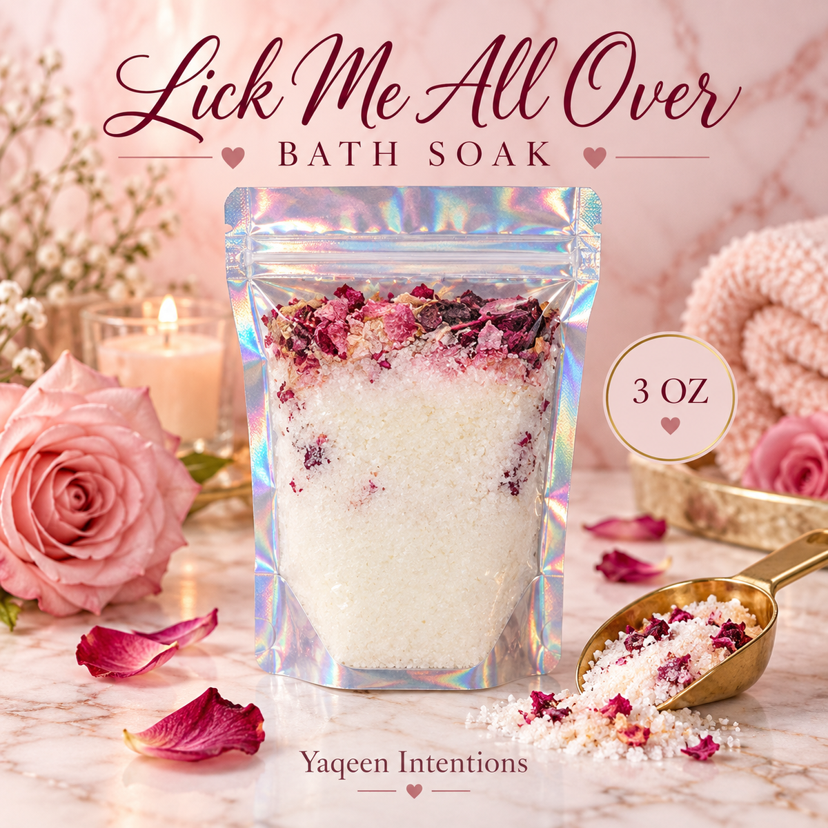 Lick Me All Over Bath Salt for Passion & Lust