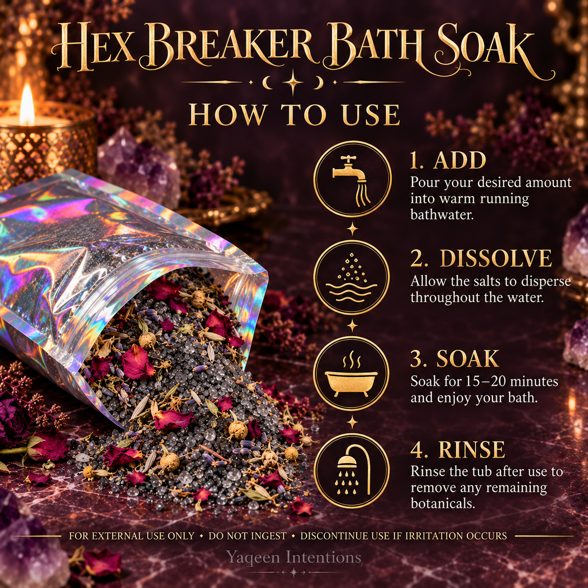 Hex Break Bath Salt for Breaking Curses Reverse Spells Protection