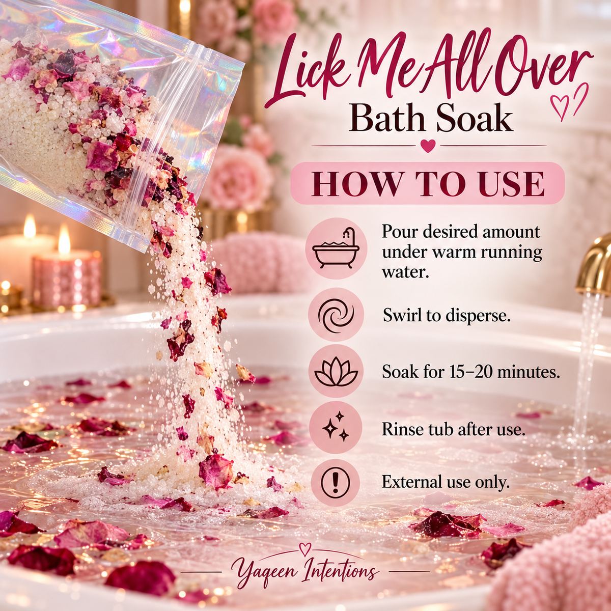 Lick Me All Over Bath Salt for Passion & Lust