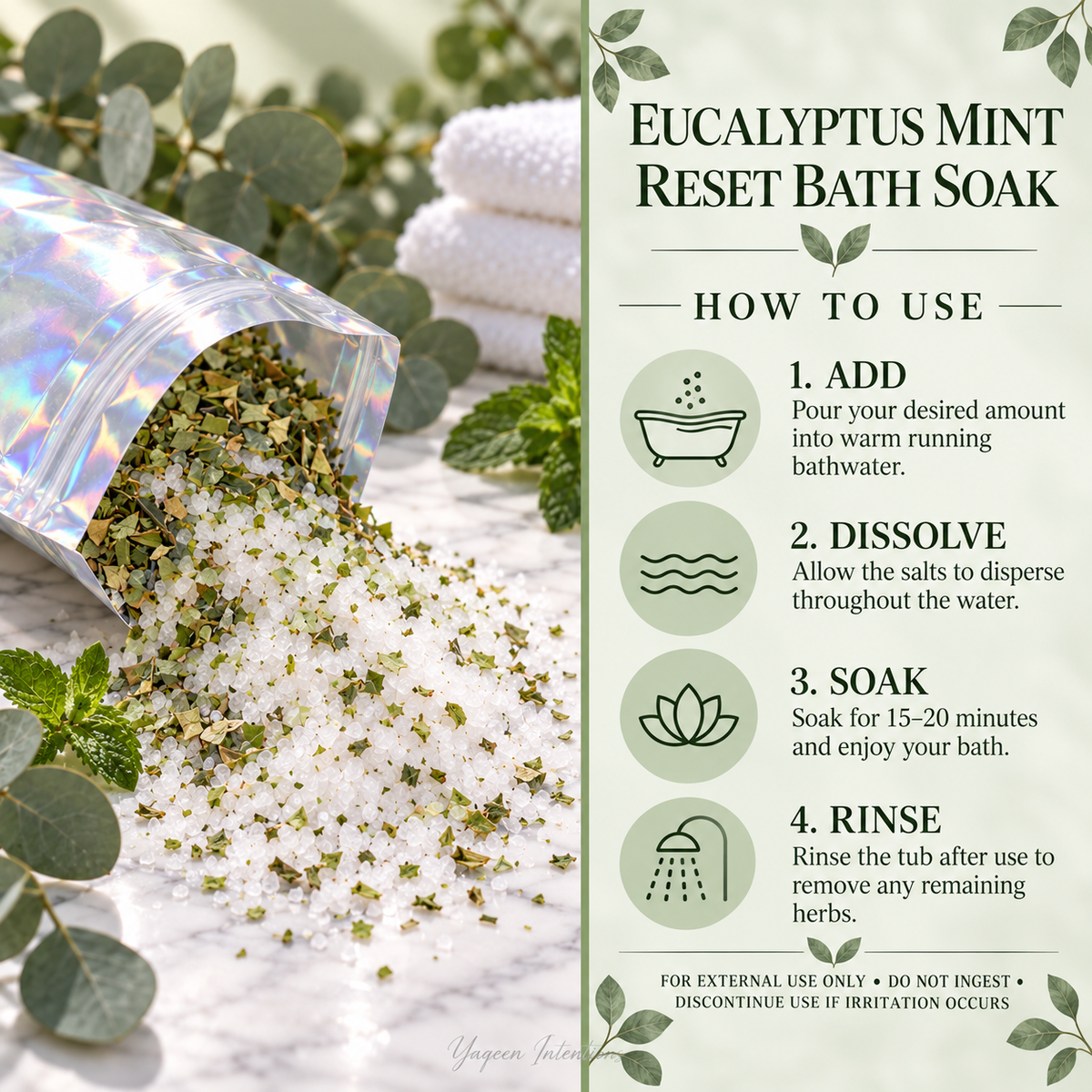 Instant Pain Reliever Bath Soak for Sore Muscles Body Aches Pain Post Workout