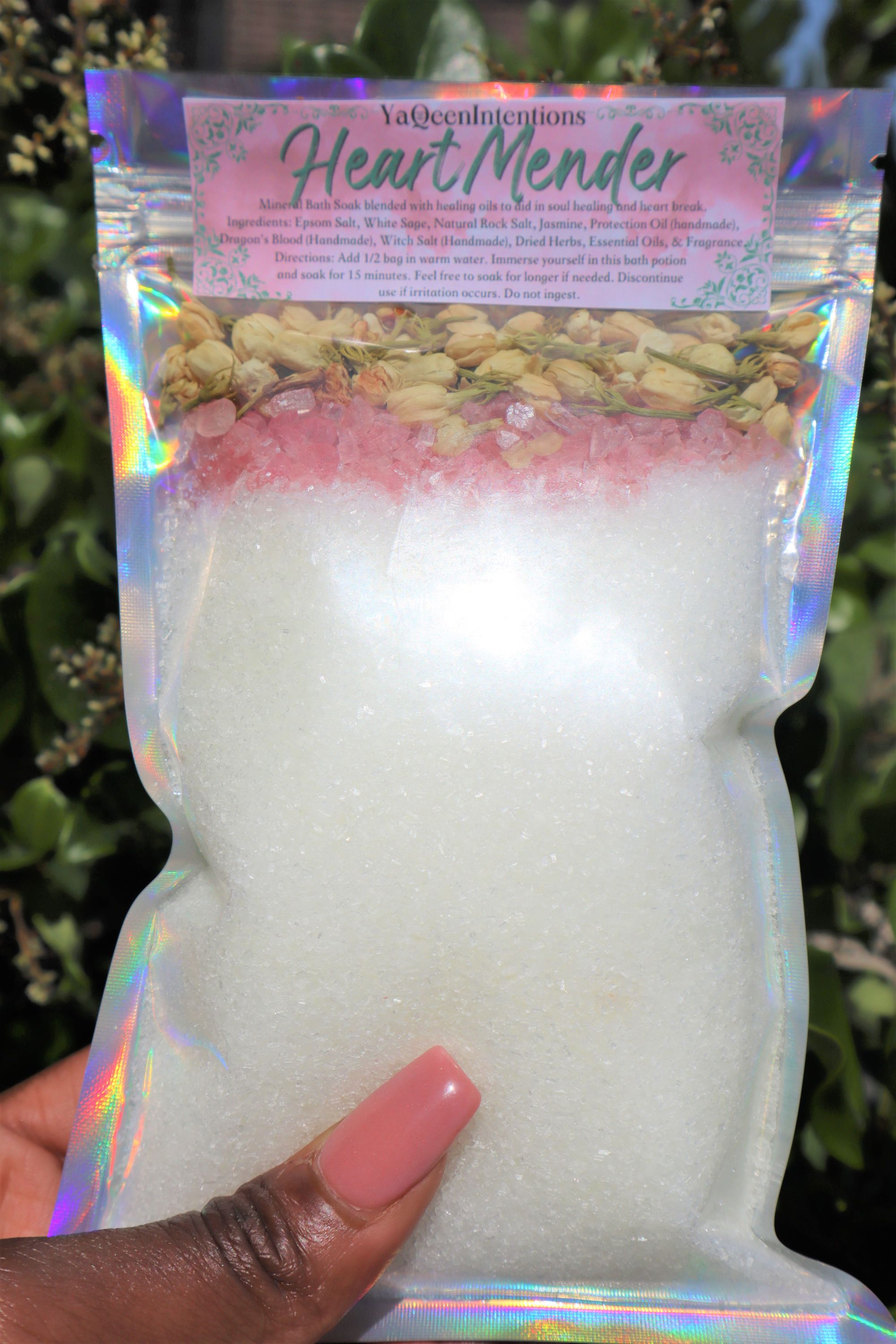 Heart Mender Bath Salt for Healing Loss and Self Love Relationships
