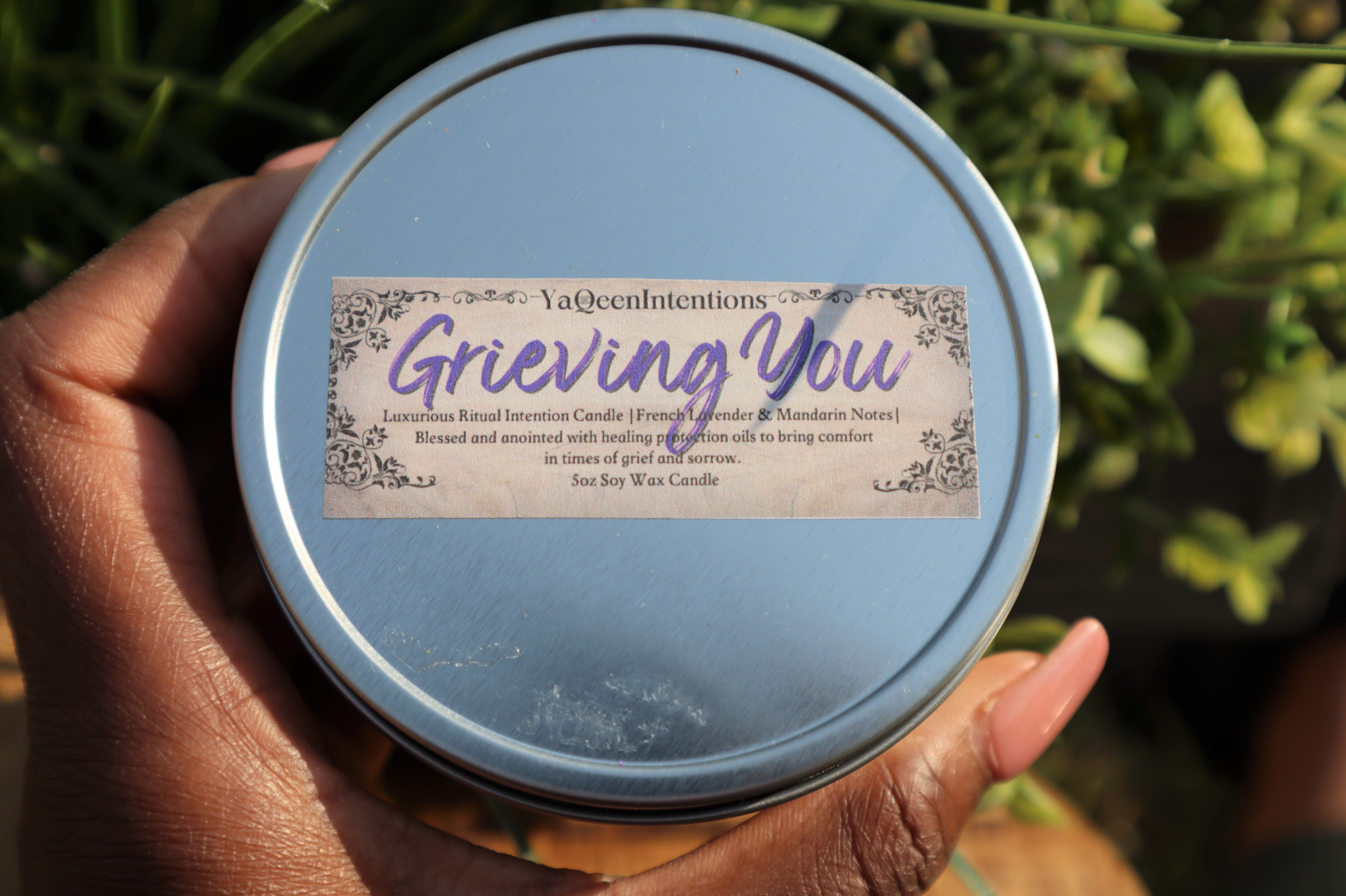 Grieving You Intention Candle Mourning Healing and Bereavement